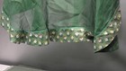 Vintage Handmade Green Sheer Half Apron Lace Trim Gorgeous
