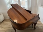 Zimmermann Baby Grand Piano Walnut Brown Finish 88 Keys 3 Pedals