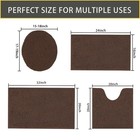 Bathroom Rugs Sets 4 Piece With Toilet Lid Cover  Soft Shaggy Bath Rug Set An   
