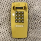 Vtg 1975 At t Yellow Push Button Wall Telephone Phone Extra Long Cord