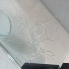 Walt Disney World Sorcerer Mickey Etched Glass Art Panel Holder Display Plaque