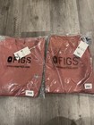 Figs Women Zamora Jogger Pants  One Pocket Scrub Top Set - Mauve Color  both Sma