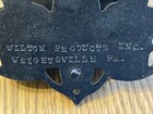 Vintage Wilton Black Cast Iron Match Safe Holder Wall Hanging Nice  