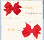 42 Pcs Colorful Hair Bows Girls Baby Toddler