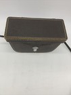 Vintage Brown Pebble Hard Leather Camera Case Made In Japan