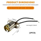 Xjvss 2 Pcs Car Light Bulb Socket  Bay15d 1157 Led Holder Tow 