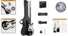 Full Size 39  Electric Bass Guitar Beginner Kit With 20w Amp  Bag   Accessories