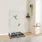 New Sanbousi 3 Tier Bird Cage Large 360 View Rolling Aviary Finches Parrots