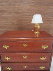 Vintage Miniature  Dollhouse  Lamp Side Table  Night Stand  Desk Brass  Electric