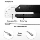 12 Pieces Luggage Tags Business Card Holder Aluminum Metal Travel Id Bag Tag    