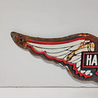 Vintage Harley Davidson Motor Cycle Porcelain Enamel Bar Sign 10  X 3  Inches