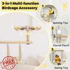 Jevnd Bird Perch Swing Toy For Parrots Cockatiel Lovebird Cage