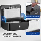 Commercial Paper Towel Dispenser Wall Mount Cfold Trifold Holder Black