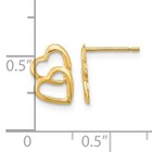 Real 14kt Yellow Gold Madi K Kid   s Children   s Hearts Post Earrings new