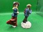 Set Of Two Vintage Figurines - Winter Couple  011 