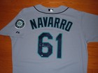 Seattle Mariners Oswaldo Navarro 2006 Rookie Game Worn Used Jersey  astros 