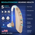 Ultra Pro Hearing Aids Bluetooth Enabled Rechargeable Noise Canceling Pair New