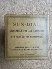 Rare Late 19th C Phillips  Equinoctial Dial Adjustable Sundial