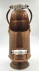 Vintage 18 5  Tall French Copper   Brass Coal Scuttle Lions Heads Delft Handles
