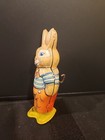 Vintage 1950s J  Chein Wind-up Tin Toy Walking Easter Bunny  Usa  Works