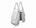 Vinylworks Af-w Above Ground Swimming Pool Step   Ladder Entry System - White