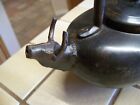 Hand Forged Hammered Metal Longhorn Steer Primitive Footed Tea Pot Vintage