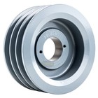 Cast Iron 6  Inch 3 Groove Pulley Belt B Section 5l With 1 Inch Sheave Bushing
