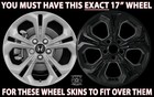 4 Fit Honda Accord Ex Lx 2023-2025 Black 17  Wheel Skins Rim Covers Hub Caps