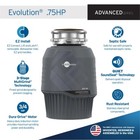 Insinkerator Evolution 0 75hp 3 4 Hp  Advanced Series Ez Connect Continuous gray