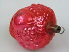 Vintage Antique Blown Glass Pear Fruit Embossed Bumpy Christmas Ornament Germany