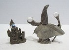 Spoontiques 1985 Wizard W  Crystal Balls Fantasy Figure Cmr591   Pewter Castle 