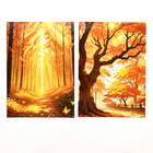 Autumn Background Stickers Trees Scrapbooking Junk Journaling Cards