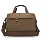 Men s Vintage Canvas School Satchel Messenger Military Shoulder Leather Bags