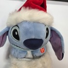Disney Store Lilo And Stitch In Santa Hat Blue Plush Christmas Stocking Holiday