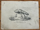 1827 Ch  n Quoit Antique Lithograph Cromlech Megalith Dolmen Cornwall England