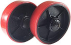 Pallet Jack Steer Wheels With Bearings Poly Tread - A Pair