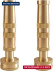 Hourleey Adjustable Twist Hose Nozzle  4  Heavy-duty Brass Hose Nozzle With 10 G