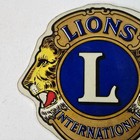 Lions Club International License Plate Topper      Drive Safely