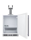 Summit Sbc58biada 24 w 5 5 Cu  Ft  Built-in Double Tap Kegerator - White