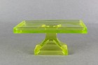 Antique Clarks Teaberry Gum Country Store Display Stand Uranium Vaseline Glass