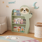 Cute Animal Kids Book Rack Wooden Front-facing Nursery Storage Organizer