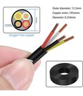 10 4 Awg 50ft Oxygen-free Copper Wire   10 Gauge 4 Conductor Flexible Cable