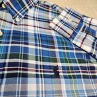 Polo Ralph Lauren Performance Shirt Men Large Slim Fit Button Up Blue Plaid New 