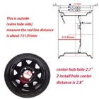 2 Pack 12x8 5 4 4 Wheel Rims Mowers Garden Lawn Tractors Mowers 12  8 5 4 Holes