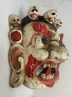 Tibetan Buddhist Mahakala Hand Carved Tribal Wall Hanging Ritual Mask