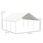 Outsunny 19  X 19 5  Heavy Duty Carport Portable Garage And Party Tent