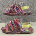 Ugg Women   s Fluff Yeah Slippers Tie-dye Rainbow Slide Sandals Size 6