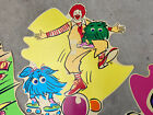 Vtg Mcdonalds Store Signs Plastic Fry Guys Birdie Grimace Hamburgler 37x37 Rare 