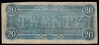 1864  20 Confederate States Of America Antique Note  Beautiful Crisp Extra Fine 
