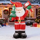 6ft Inflatable Santa Claus Outdoor Christmas Decorations With Bright Lights     